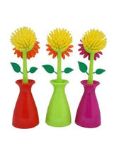 Load image into Gallery viewer, Vigar Flower, Electric Dish Brush, Made of Plastic Vase, Dish Brush with Vase
