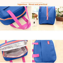 Load image into Gallery viewer, Insulated Lunch Bag Light for Women Blue/Pink

