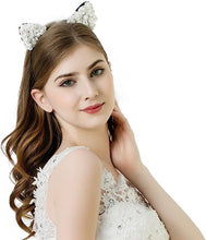 Load image into Gallery viewer, Cat Ear Headband Flower Hair Band Hair Accessories for Women Girls
