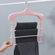 Load image into Gallery viewer, Plastic Hanger 5 Layer Colorful Pants Scarf Hangers Trousers Clothes Towels, Hanger Multipurpose Hanger Organizer
