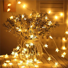 Load image into Gallery viewer, Star Fairy String Lights with Remote and Timer, Waterproof for Bedroom Porch Wedding Party Patio Garden Tent Indoor Outdoor Décor, Warm White, Multicolor
