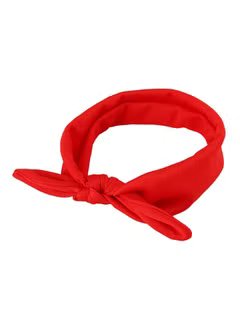 Bowknot Rabbit Ear Headband Red