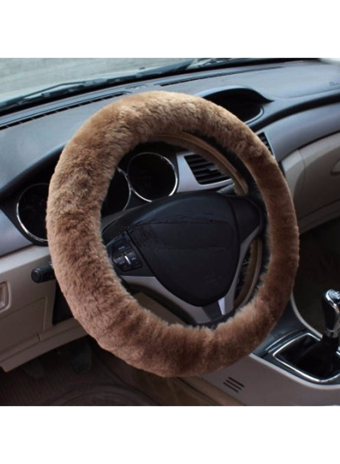 Auto Genuine Australian patchwork Sheepskin lambskin Car Steering Wheel Cover