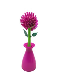 Vigar Flower, Electric Dish Brush, Made of Plastic Vase, Dish Brush with Vase