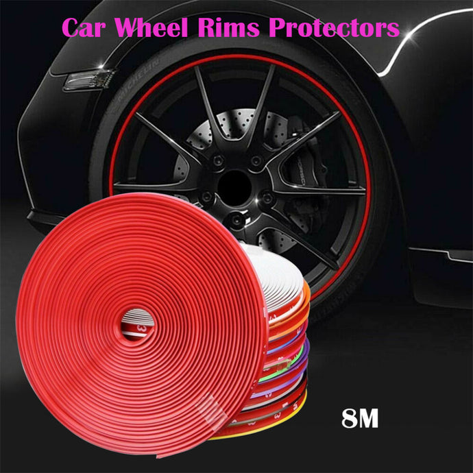 Alloy Wheel Edge Ring Rim Protectors Tyres Tire Guard Rubber Moulding