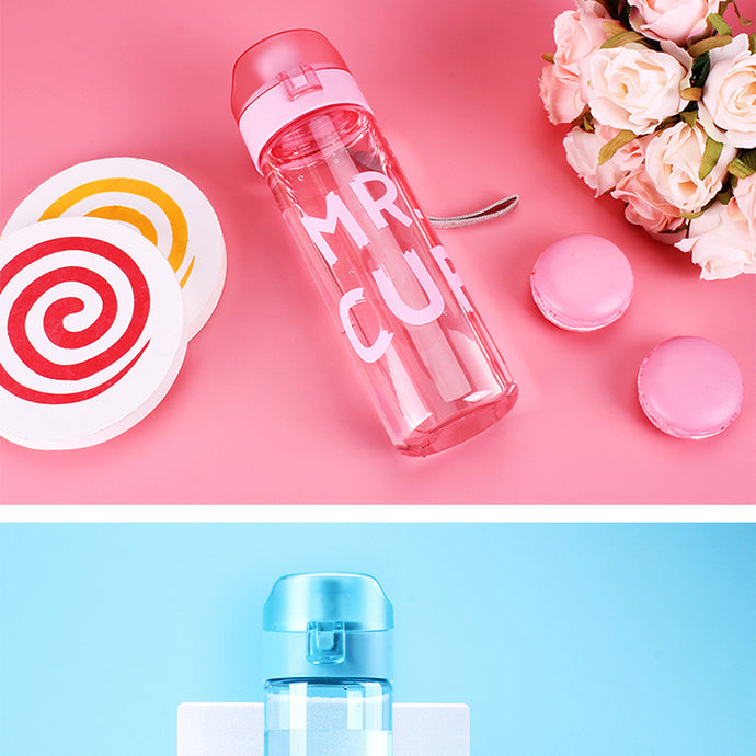 500 ml glass water bottle - Pink