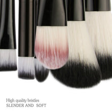 Load image into Gallery viewer, 25 Piece Make Up Brush Set Purple/Black

