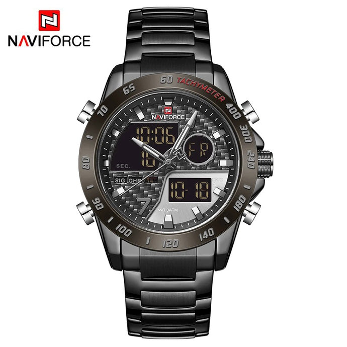 Men's Stainless Steel Analog & Digital Wrist Watch NF9171
