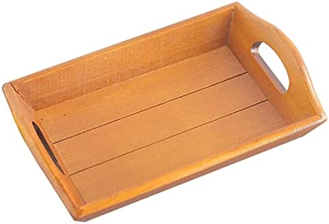 Small Straight Tray, Curved Handle, Small Tray for Eating, Kitchen, Party, Home Decor, Butler