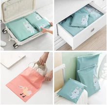 Load image into Gallery viewer, 3 pcs Resealable Travel bag luggage storage bag storage organizer waterproof water bags underwear shoes sorting bags
