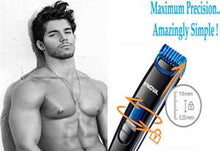 Load image into Gallery viewer, Nht-1085 Titanium Coated Cordless: 45 Minutes Usb Trimmer For Men (Black/Blue)
