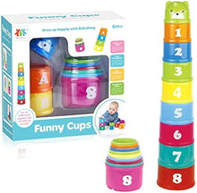 Load image into Gallery viewer, Folding Alphabet Cups and Mugs Puzzle for Kids - Multicolor

