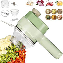 Load image into Gallery viewer, 4 in 1 Multifunctional USB Rechargeable Handheld Electric Vegetable Cutter Set
