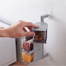 Load image into Gallery viewer, 360 Degree Rotating Wall Mount Spice Rack Storage Box

