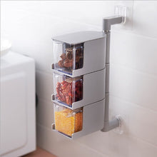 Load image into Gallery viewer, 360 Degree Rotating Wall Mount Spice Rack Storage Box
