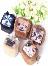 Load image into Gallery viewer, 6 PCS Cute Animal Pet Cube Head Coin Purse
