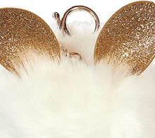 Load image into Gallery viewer, Bling Pom Rabbit Ver Key Chain Ring Key Ball Faux Rabbit Chain Bag Charm Key Ring Holder llaveros
