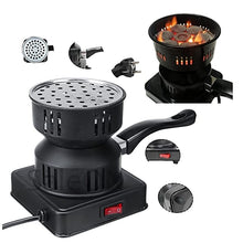 Load image into Gallery viewer, Electric Charcoal Heater Stove Black
