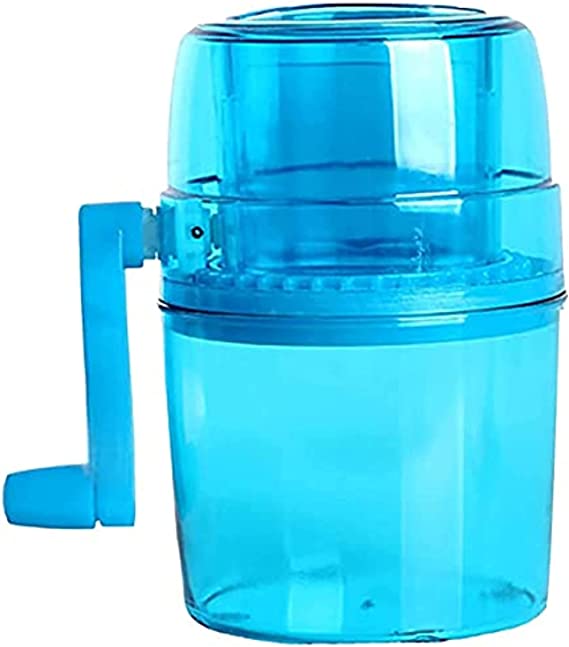 SALA Manual Ice Shaver and Snow Cone Maker, Portable Ice Crusher Machine Kitchen Tool Blue Ice Crusher/Snow Cone Machine