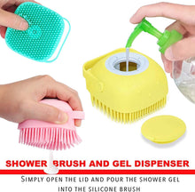 Load image into Gallery viewer, 3 Pcs Silicone Body Brush Shower Scrubber With Shower Gel Dispenser Function
