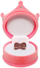 Load image into Gallery viewer, Mooca Jewelry Box Ring Earrings Trinket Case Holder, Jewelry Box, Crown Design Trinket Treasure Chest Storage Organizer, Keepsake Gift Box Pink
