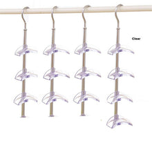 Load image into Gallery viewer, Four-Layer Wardrobe Door Tie Hanger Revolvable Wardrobe Bag Belt Clip Hanger DWH5 &amp; Silver
