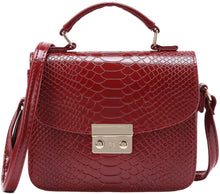 Load image into Gallery viewer, MIM Leather Flap Closure Satchel Bag Burgundy A Stylish and gorgeous design to complete your look

