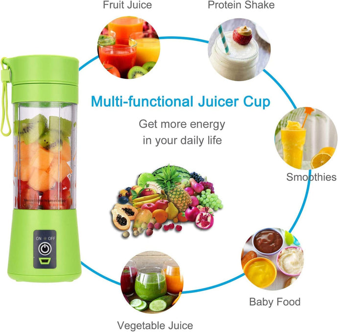 Blender Mini Shakes Juicer 380 ml Cup USB Rechargeable