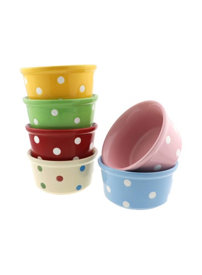 Porcelain Ramekins, Cute Souffle Dishes, 8 Ounce for Souffle, Creme Brulee and Dipping Sauces