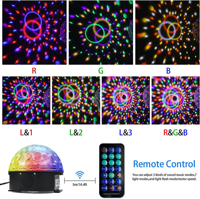 3C magic ball with BT music Party Light With Bluetooth Crystal Disco Ball Multicolour