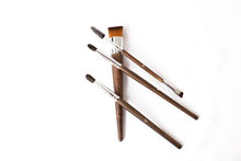 Load image into Gallery viewer, 7 PCS WOOD HANDLE MAKEUP BRUSHES deal for contouring and highlighting purposes Brown&amp;Silver

