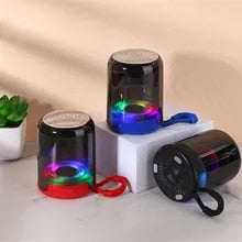 Load image into Gallery viewer, LED Light Wireless Bluetooth Speaker Mini Portable Lanyard Speaker Support AUX FM Radio Call Function TG-314
