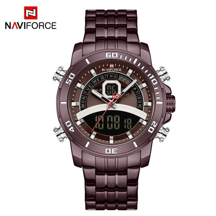 Men's Stainless Steel Analog & Digital Wrist Watch NF9181S