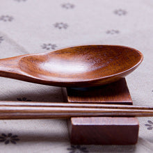Load image into Gallery viewer, Japanese Style Chopstick and Spoon Set Brown
