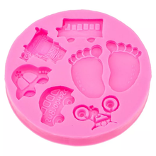 Load image into Gallery viewer, Baby Feet Footprint Silicone Mold Cake Decorating Tools
