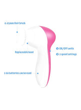 Load image into Gallery viewer, 5-In-1 Beauty Care Massager Effective in plumping and lifting the delicate skin Pink/White
