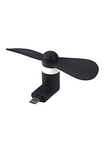 Portable Travel Micro 5 Pin Interface Mini USB Fan Black/White