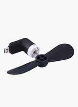 Load image into Gallery viewer, Portable Travel Micro 5 Pin Interface Mini USB Fan Black/White
