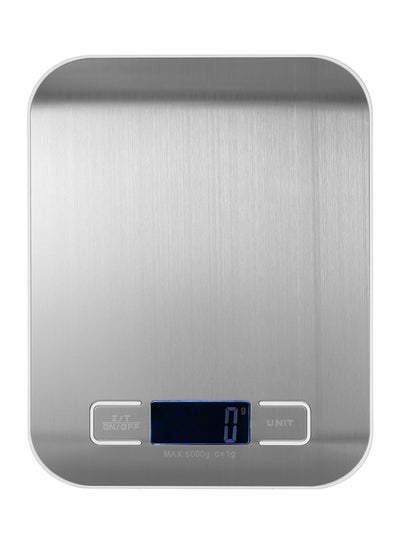 Electric Kitchen Scale Digital Kitchen Food Scale Measuring Tools Electronic Weighing Scale, Silver, 10Kg/1G, Stainless Steel Silver