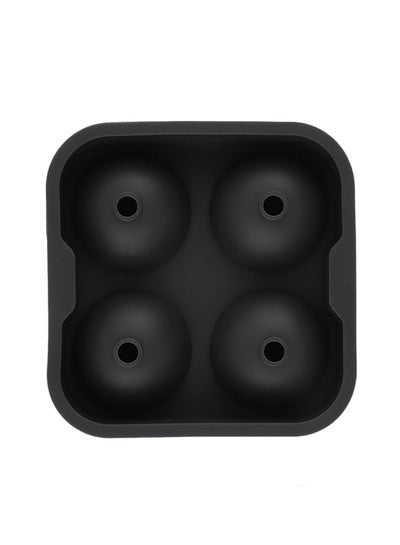 Ice Ball Maker Mold Tray Black 11.5 x 11.5 x 4.5centimeter
