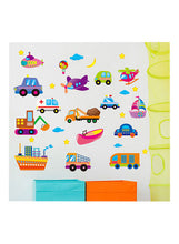 Load image into Gallery viewer, Nursery Cute Cartoon Car Wall Sticker Simply peel and stick, reusable Multicolor 30 x 40centimeter
