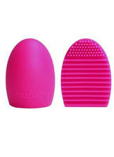 Load image into Gallery viewer, Egg Shaped Cosmetic Brush Cleaner Soft texture protects the skin from chafing Pink
