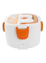 Load image into Gallery viewer, Portable Electric Heating Lunch Box Orange/White 0.6L
