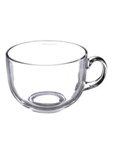 Load image into Gallery viewer, Glass Jumbo Mugs With Handle For Coffee, Tea, Soup,Clear Drinking Cup
