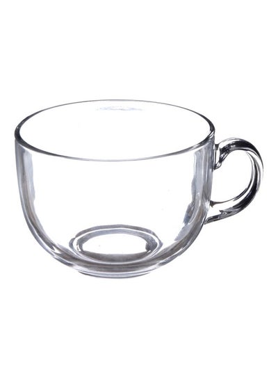 Glass Jumbo Mugs With Handle For Coffee, Tea, Soup,Clear Drinking Cup