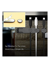 Load image into Gallery viewer, Magnetic Line Clip Cable Organizer Holder Black
