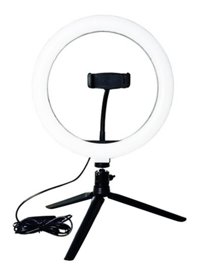 Dimmable Photography LED Ring Light With Stand Black/White