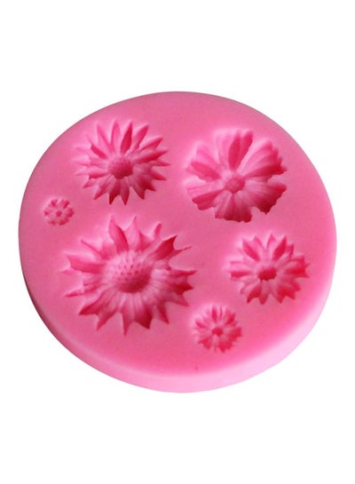 Silicone Sunflower Mold Pink 7.5centimeter