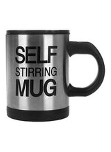 Load image into Gallery viewer, Stainless Steel Self Stirring Coffee Mug Moulded from high-grade material to avoid chipping even through prolonged usage Silver/Black 8.8x11.9centimeter
