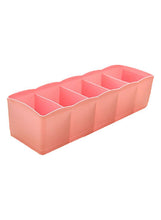 Load image into Gallery viewer, Generic 5 Grid Storage Box Pink Ideal for storing bras, socks, underwear, masks, ties and more
